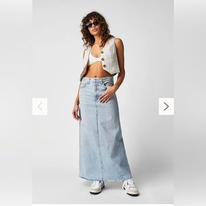 Agolde Hilla Denim Maxi Skirt - Size 23